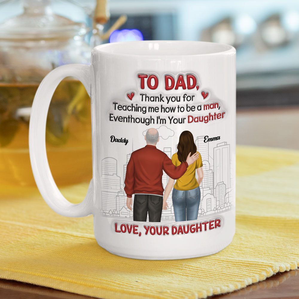 Thank You For Teaching Me - Personalized Custom 3D Inflated Effect Mug