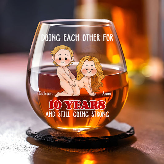 Doing Each Other - Personalized Custom Wine Glass