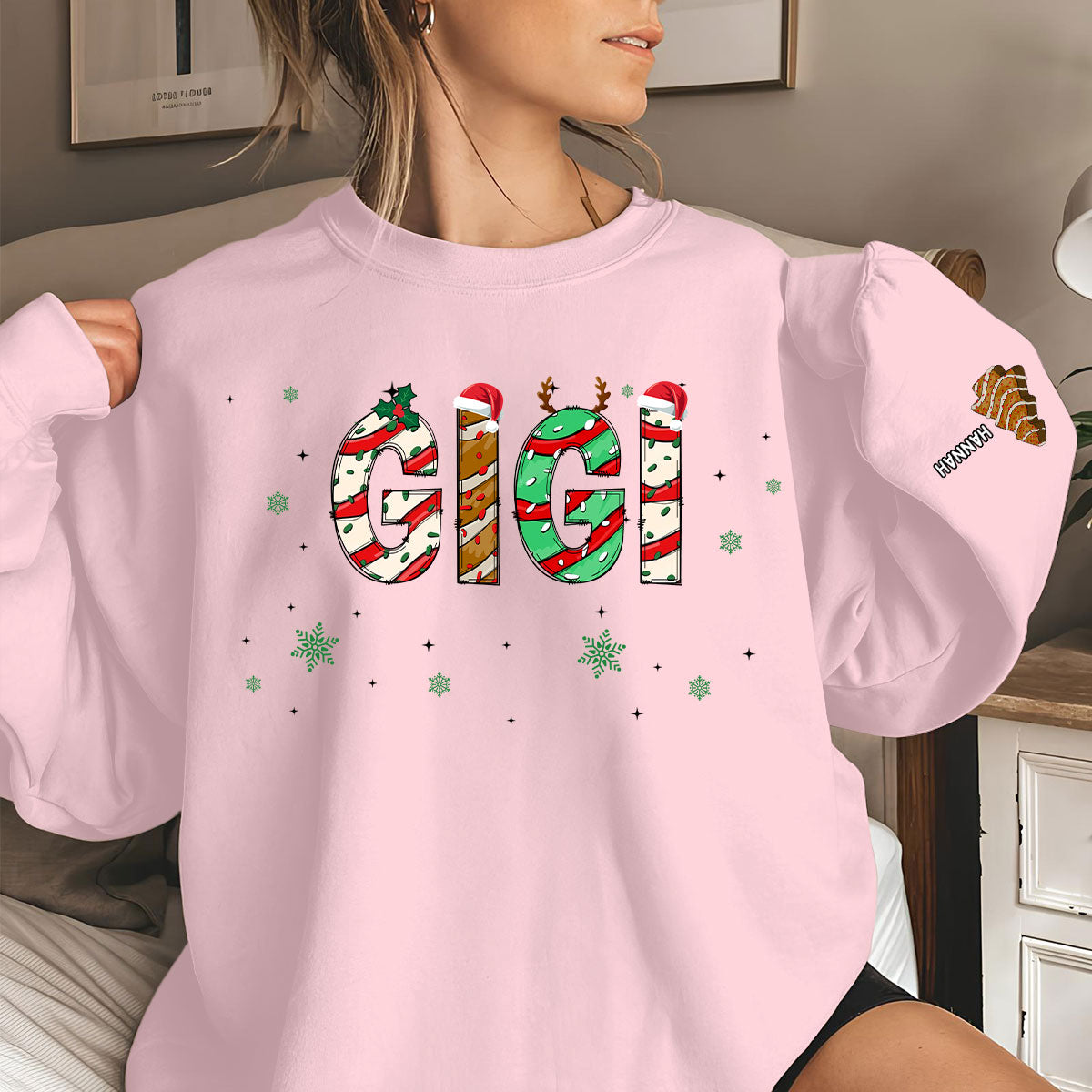 Grandma Christmas Tree Cake - Personalized Custom Sweatshirt