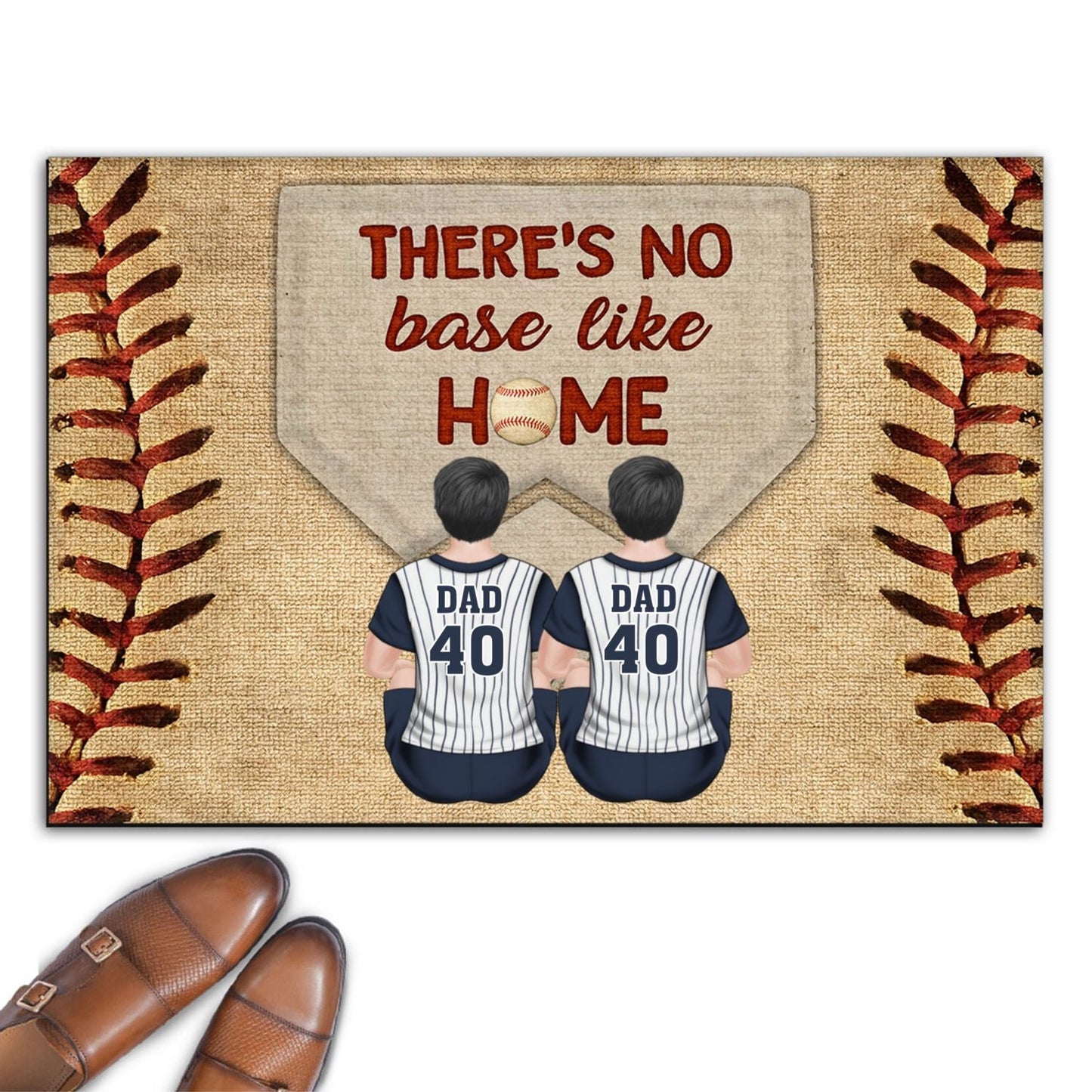 There Is No Base Like Home - Personalized Custom Doormat