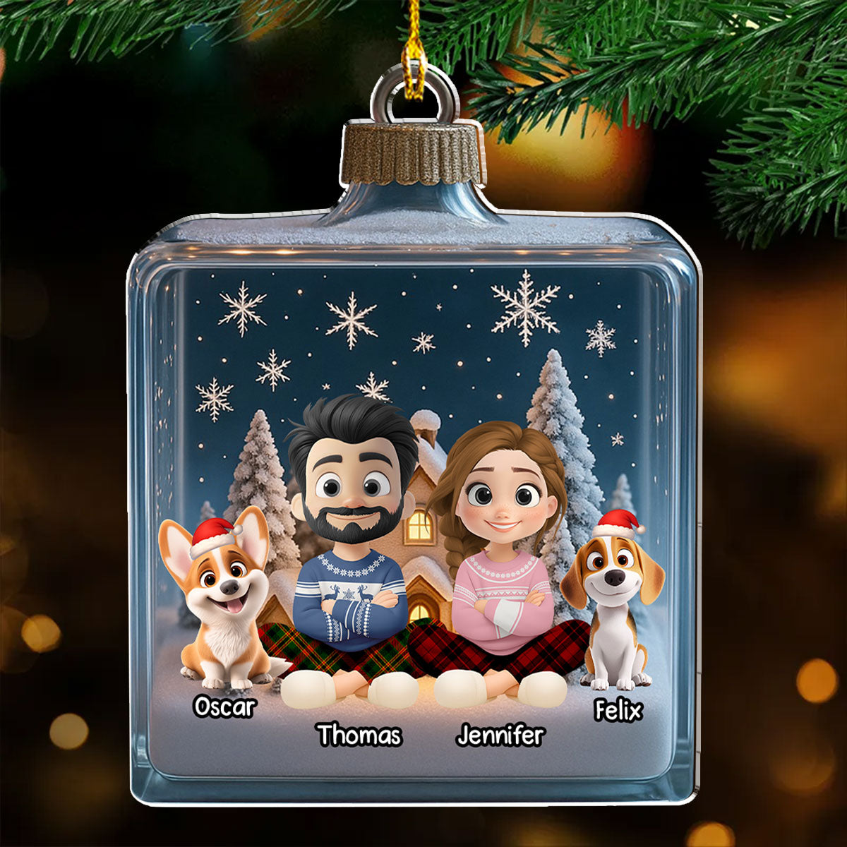 We And Our Dog Box - Personalized Custom Acrylic Ornament
