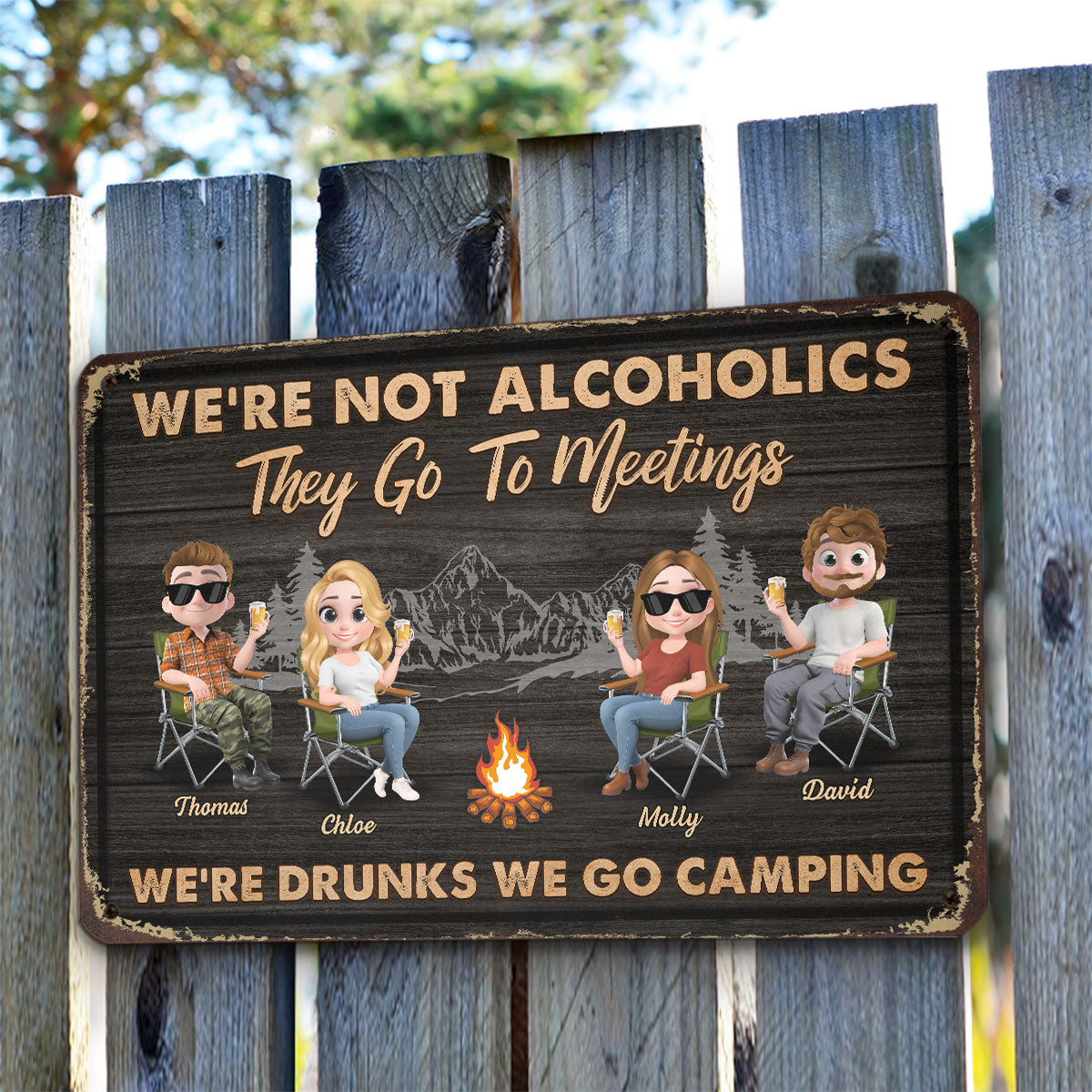 We Are Not Alcoholics - Personalized Custom Metal Sign