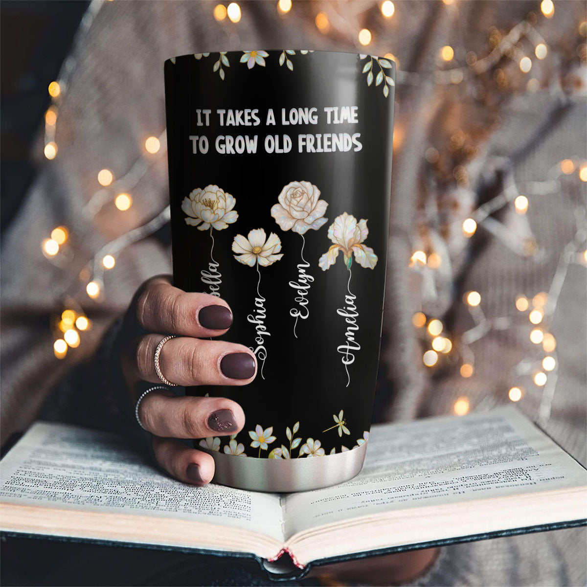 Take Time To Grow Mother Of Pearl - Personalized Custom Tumbler