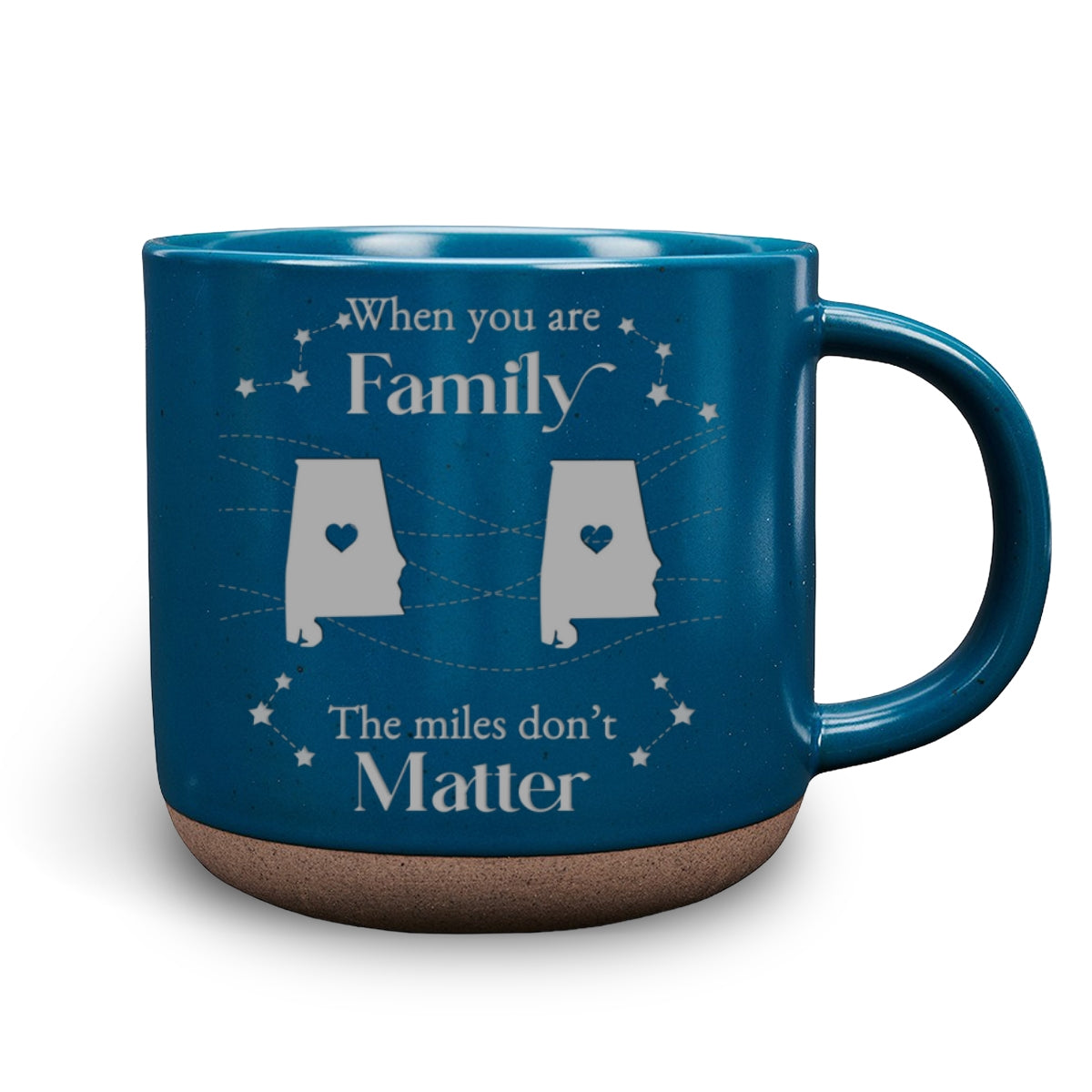 When You Are Family, Distance Does Not Matter - Personalized Custom Pottery Mug