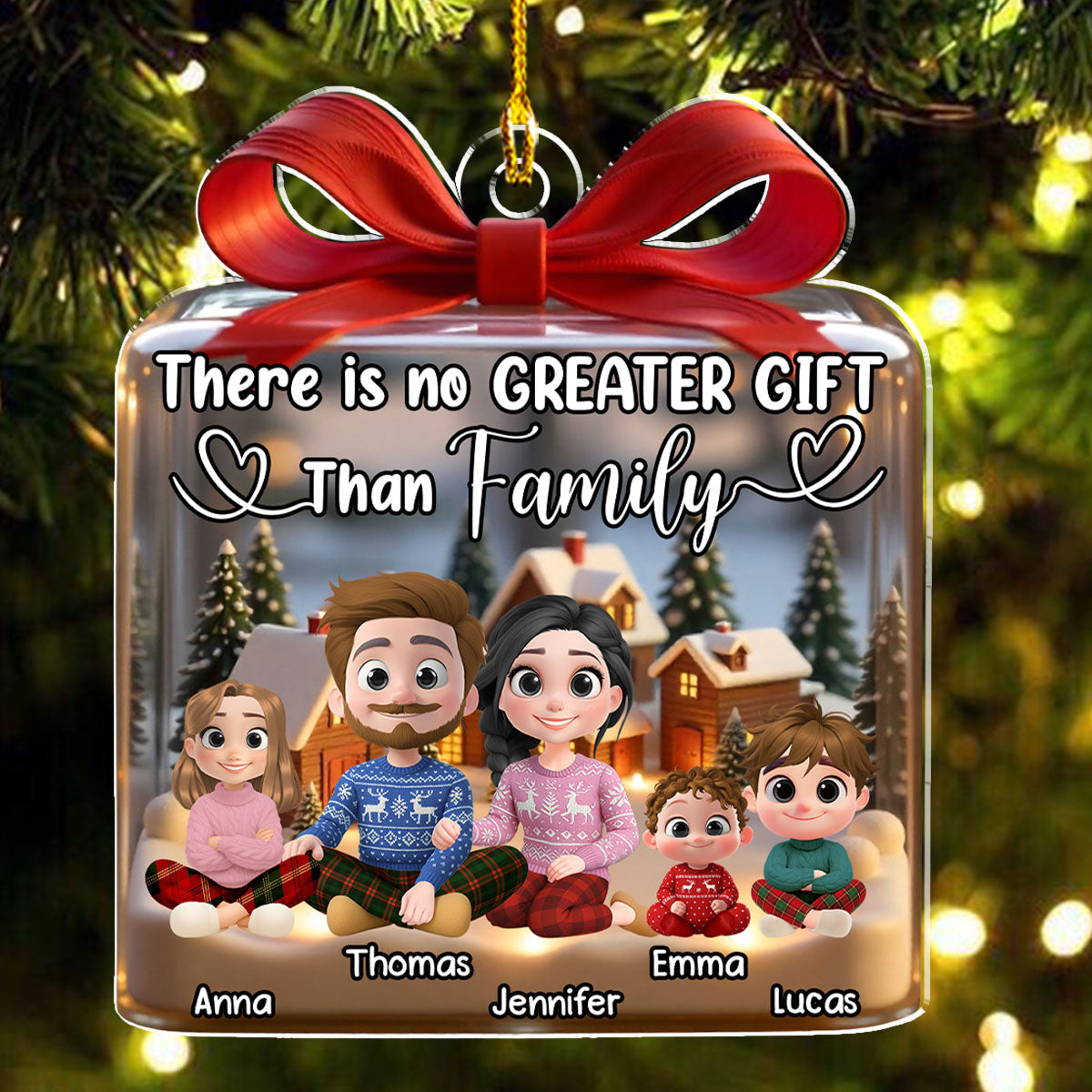 Family Is The Best Gift Ever - Personalized Custom Acrylic Ornament