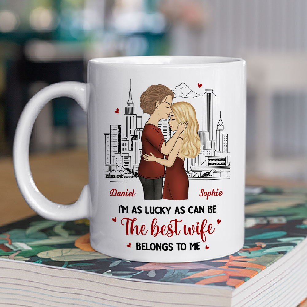 As Lucky As Can Be - Personalized Custom Coffee Mug