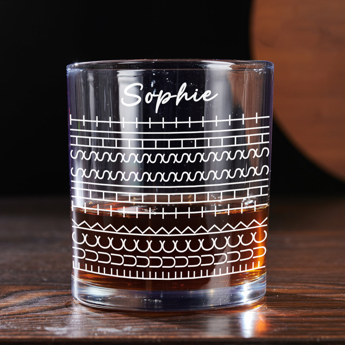 Hidden Words Pure Poetry - Personalized Custom Whiskey Glass