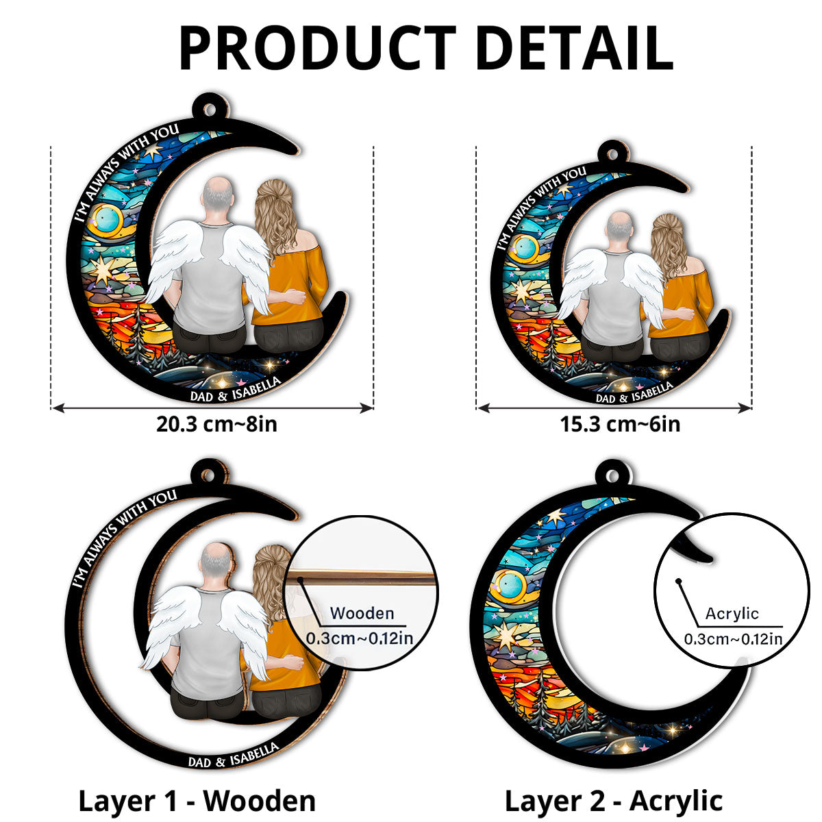 Always With You - Personalized Custom Suncatcher