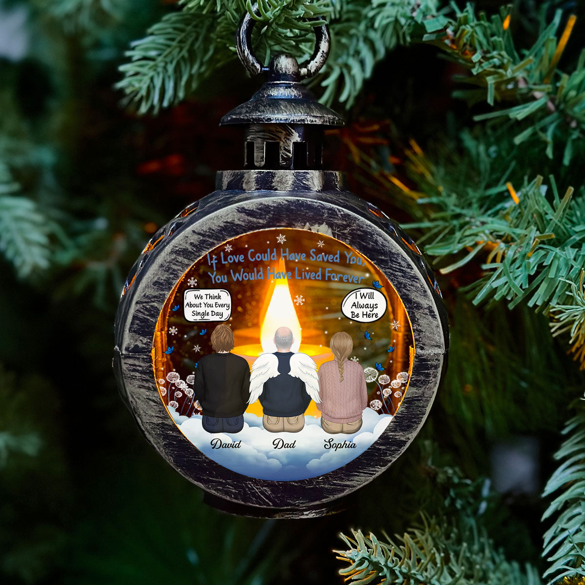 If Love Could Have Saved You - Personalized Custom Christmas Lantern