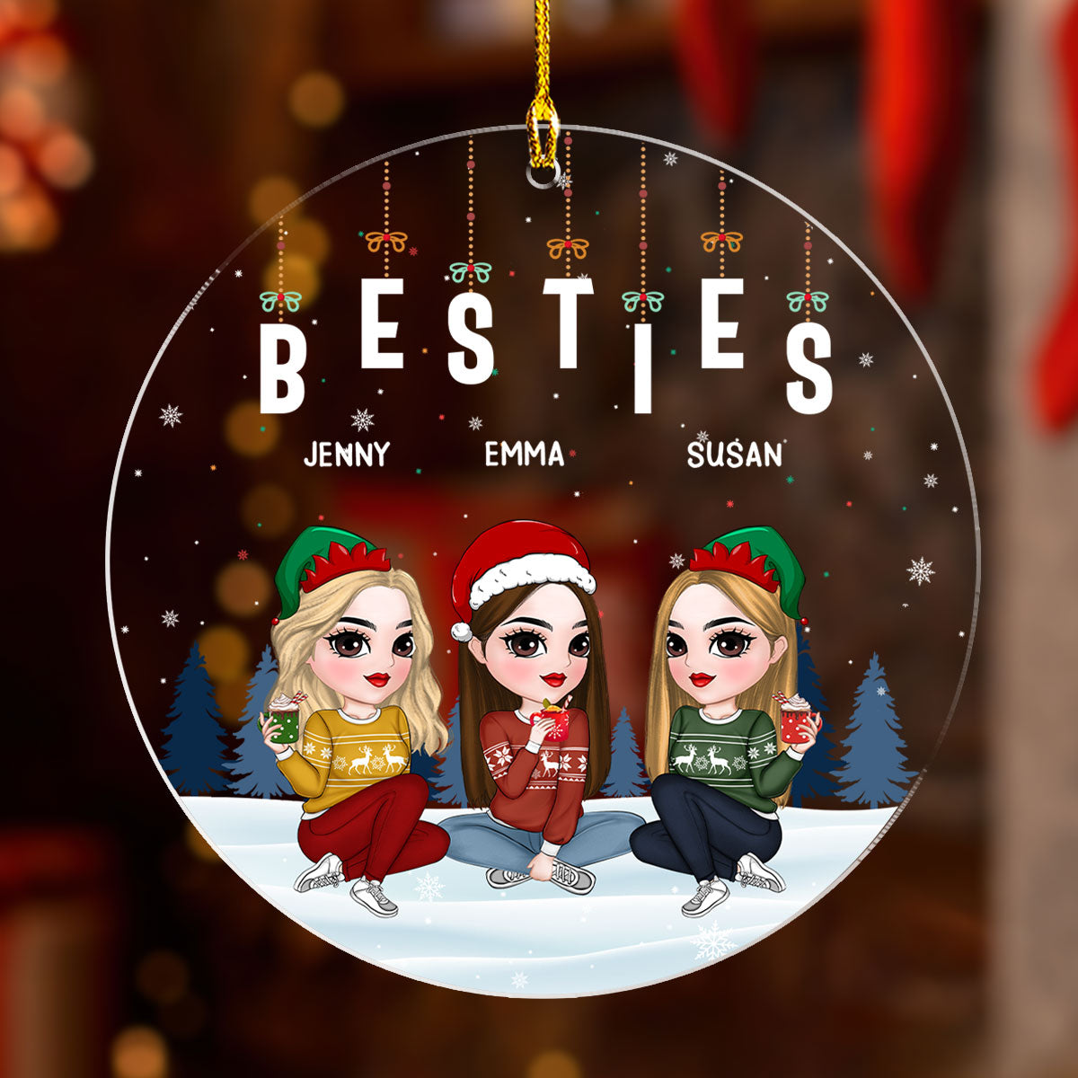 Friends Forever - Personalized Custom Acrylic Ornament