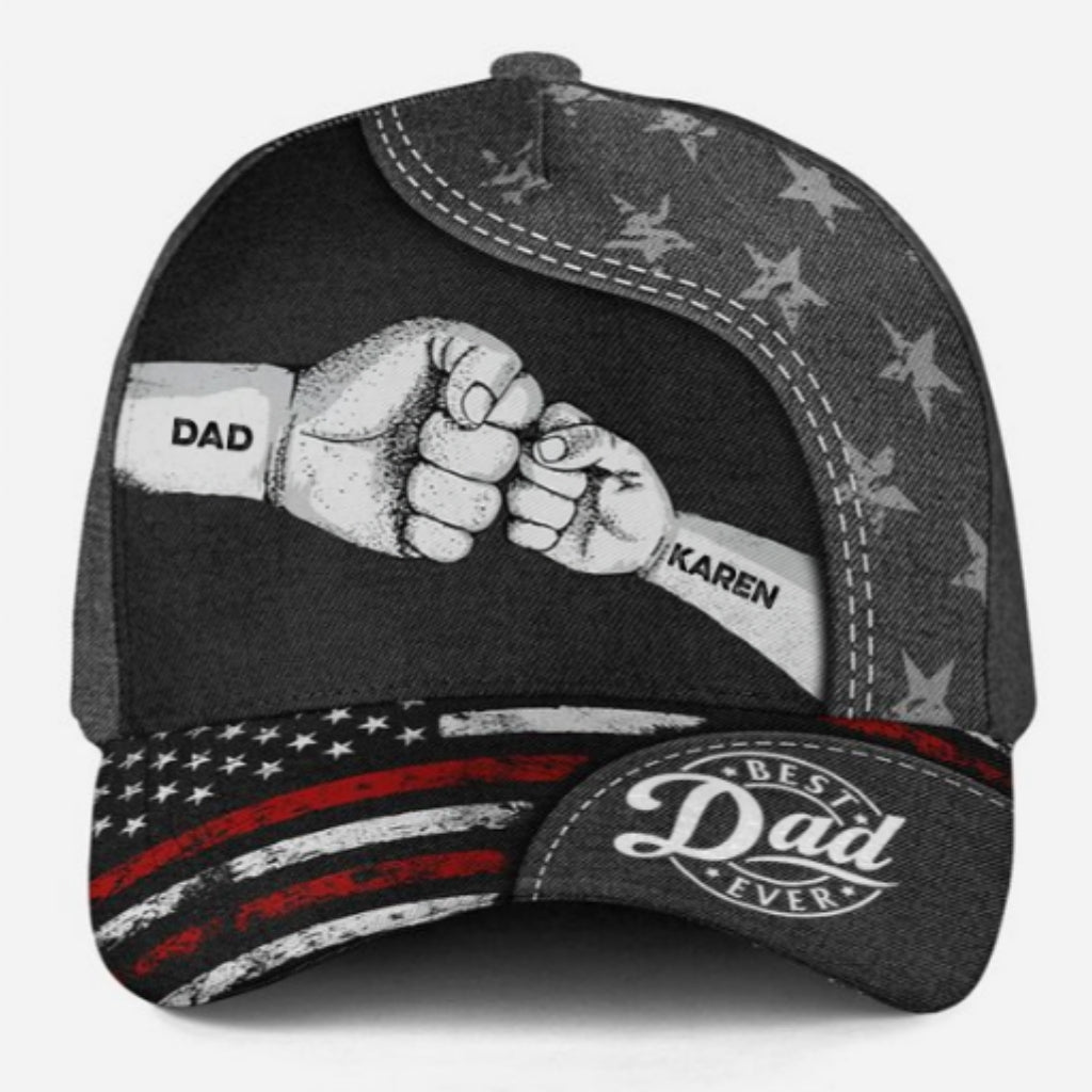 The Power Of Dad Comes From Love - Personalized Custom Classic Cap