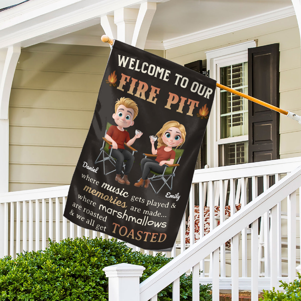 Where Marshmallows Meet Good Times - Personalized Custom Flag