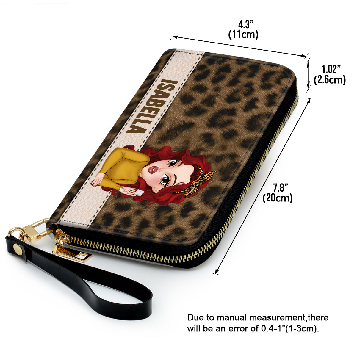 Custom Name Leopard - Personalized Custom Leather Wallet