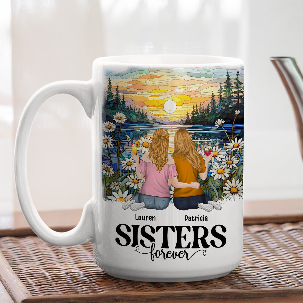Sisters Forever - Personalized Custom Coffee Mug