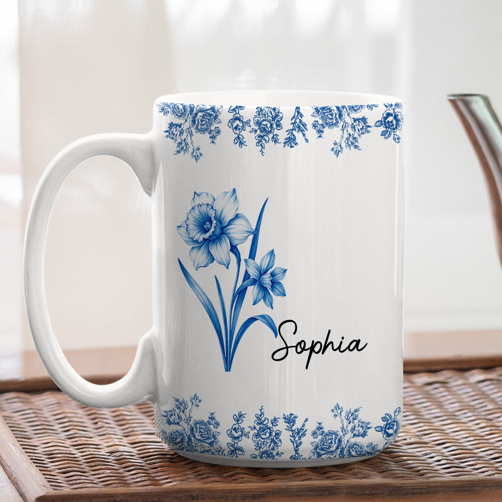 Friends Are Flowers That Never Fade Toile - Personalized Custom Coffee Mug