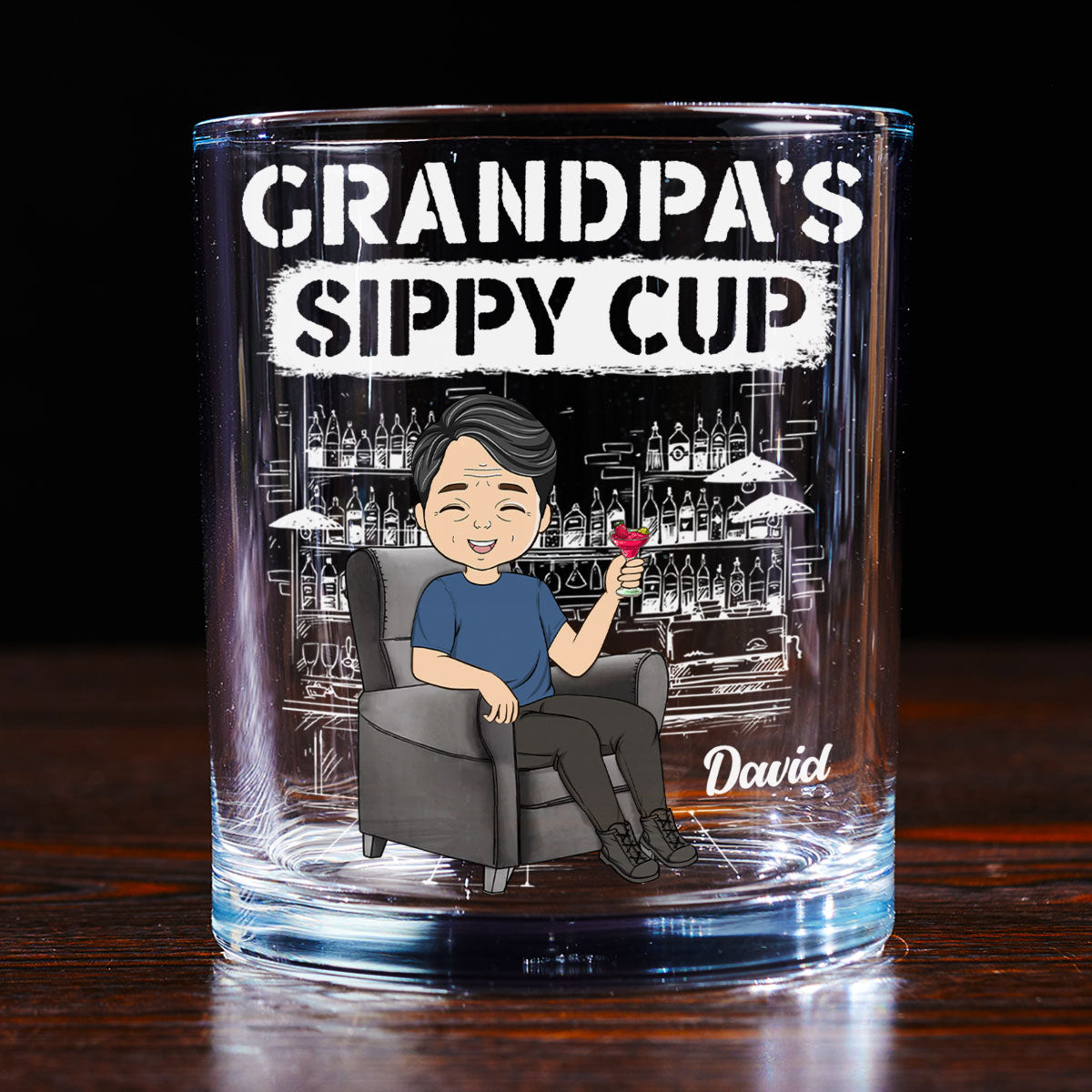 Dad Sippy Cup - Personalized Custom Whiskey Glass