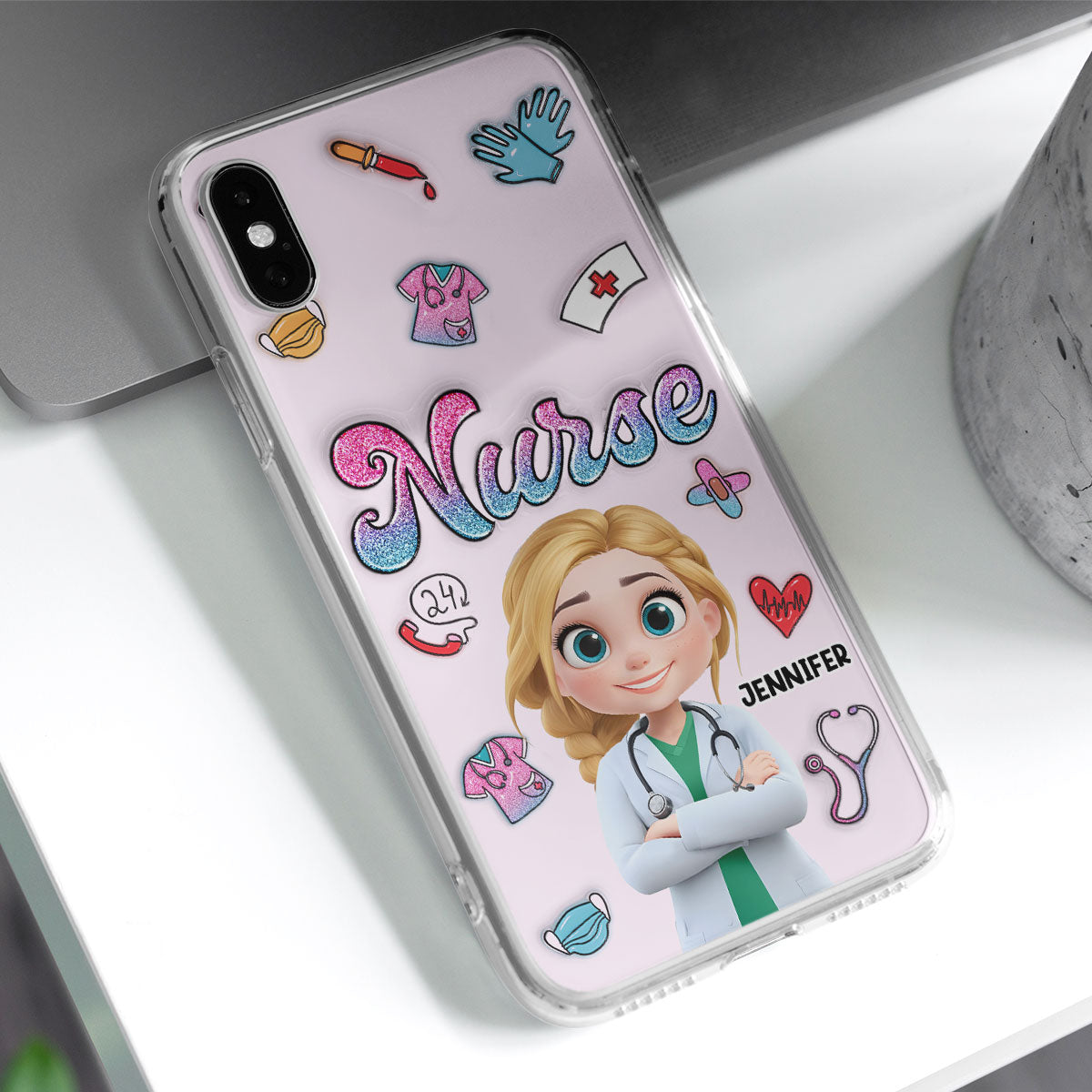 Proud To Nurse Life - Personalized Custom 3D Inflated Effect Phone Case
