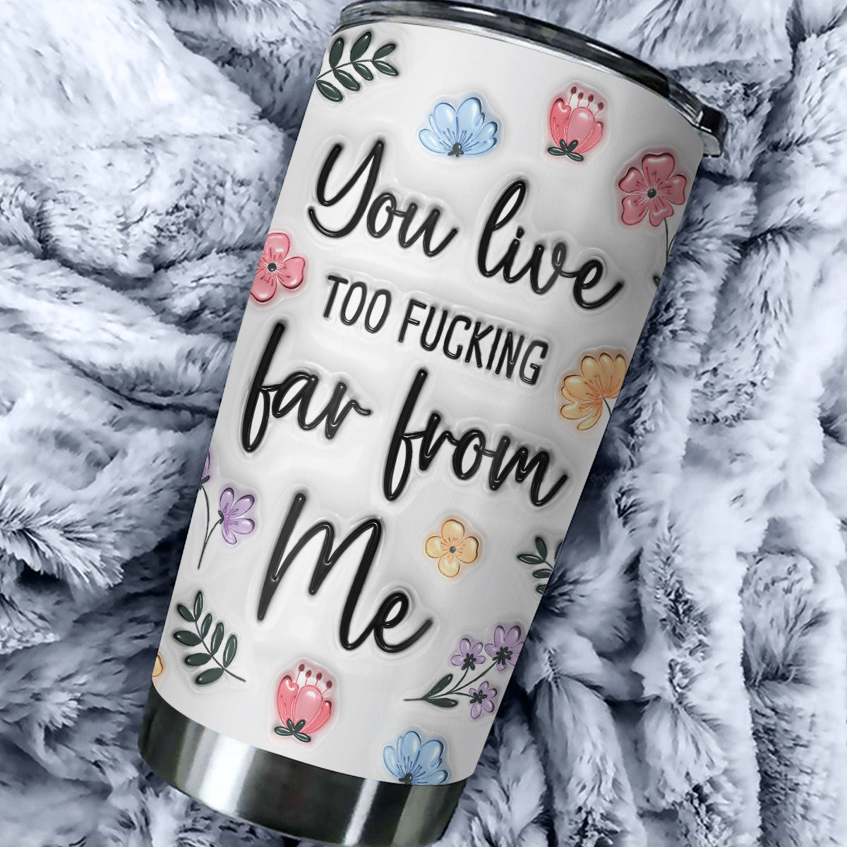 Miles Apart But Hearts Close - Personalized Custom 3D Inflated Effect Tumbler