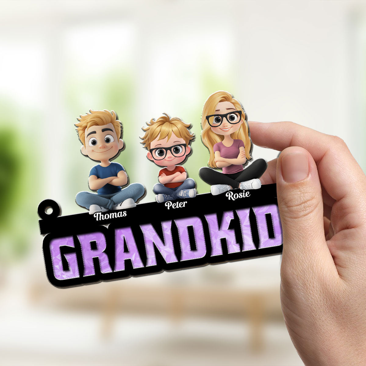 Grandkids Is My Sunshine - Personalized Custom Suncatcher