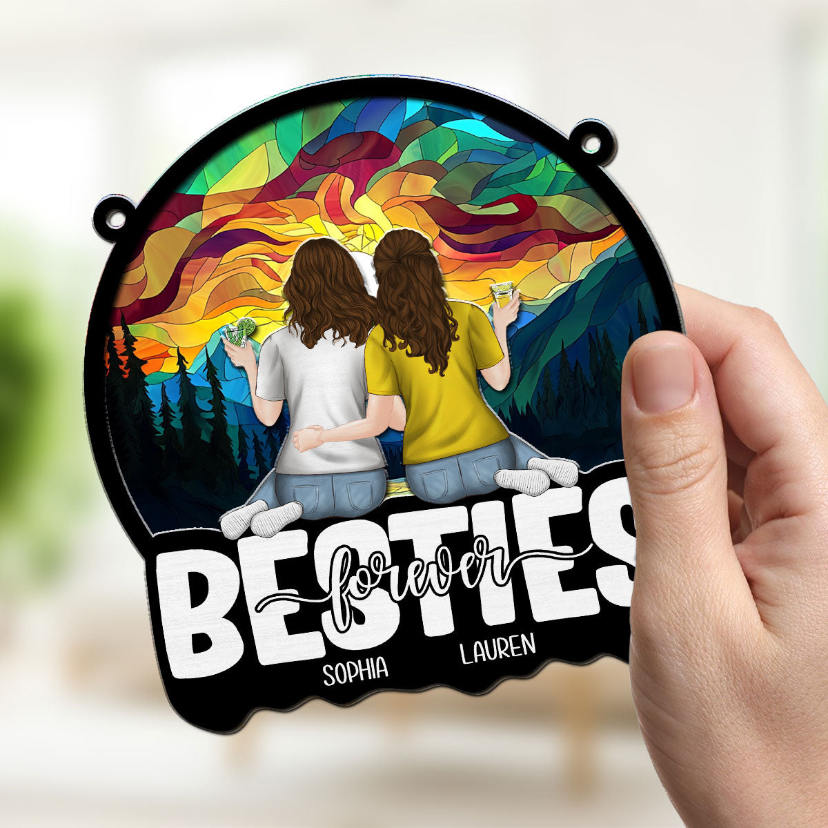 Sister Forever - Personalized Custom Suncatcher