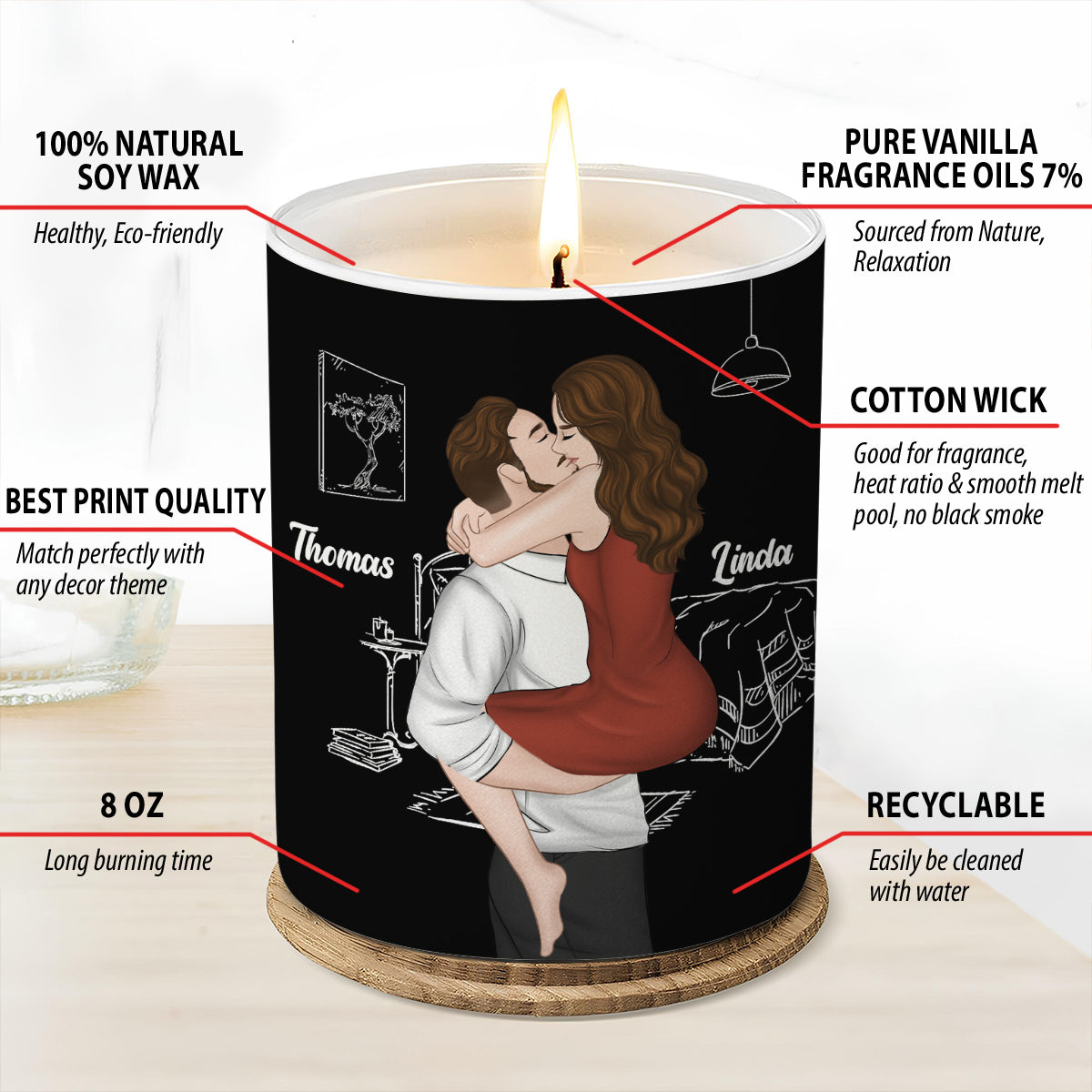 I Am Proud Of You - Personalized Custom Candle