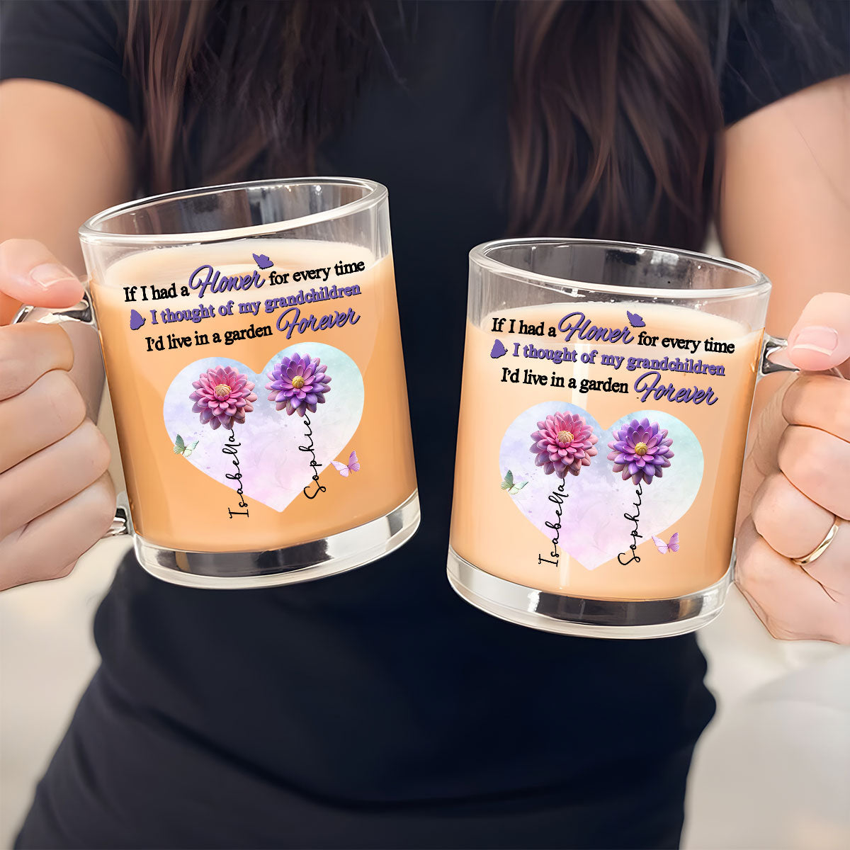 Grandchildren Are My Greatest Blessing - Personalized Custom Glass Mug