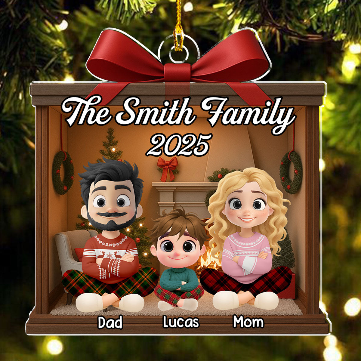 Family Is Everything 2025 - Personalized Custom Acrylic Ornament