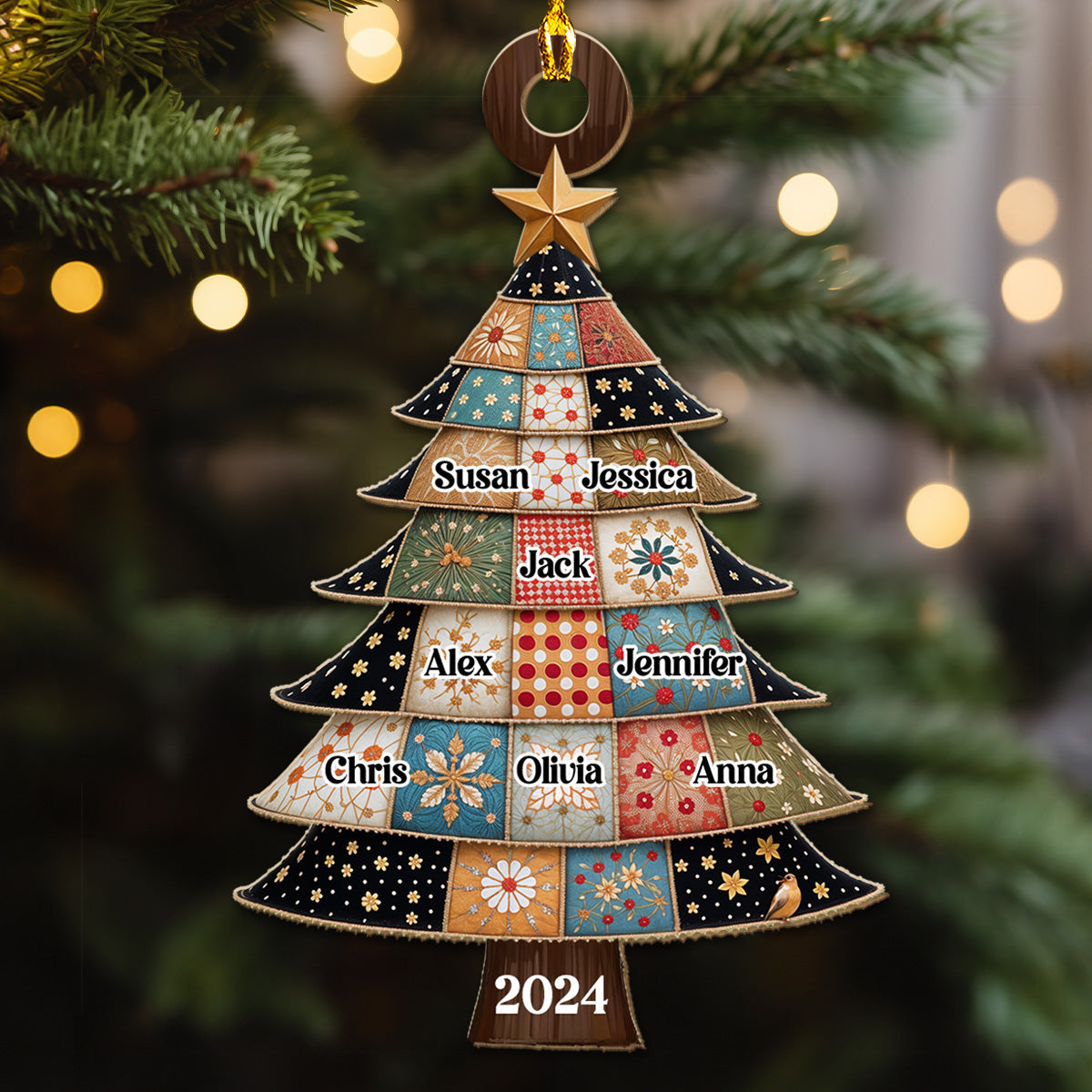 Family Is The Best Part Of Christmas - Personalized Custom Wood Ornament