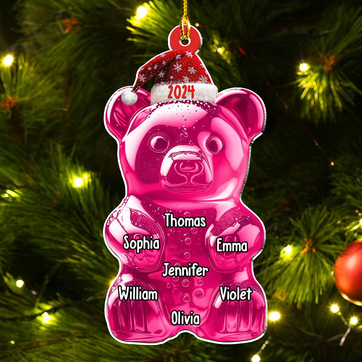 Gummy Bear Custom Family Name - Personalized Custom Acrylic Ornament