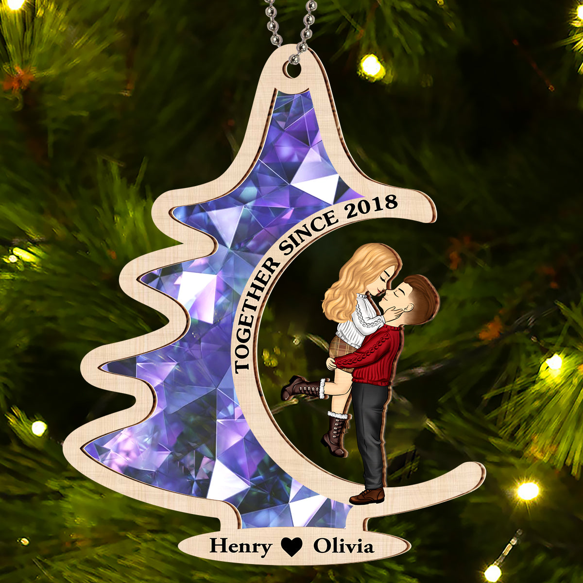 You Put The Merry In My Christmas - Personalized Custom Suncatcher Ornament