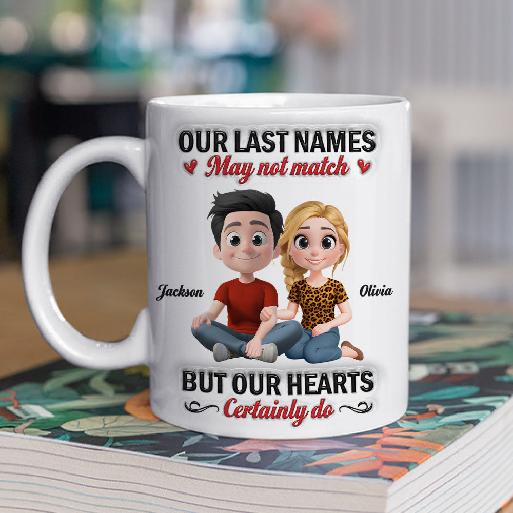 Our Hearts Are Truly Connected - Personalized Custom 3D Inflated Effect Mug