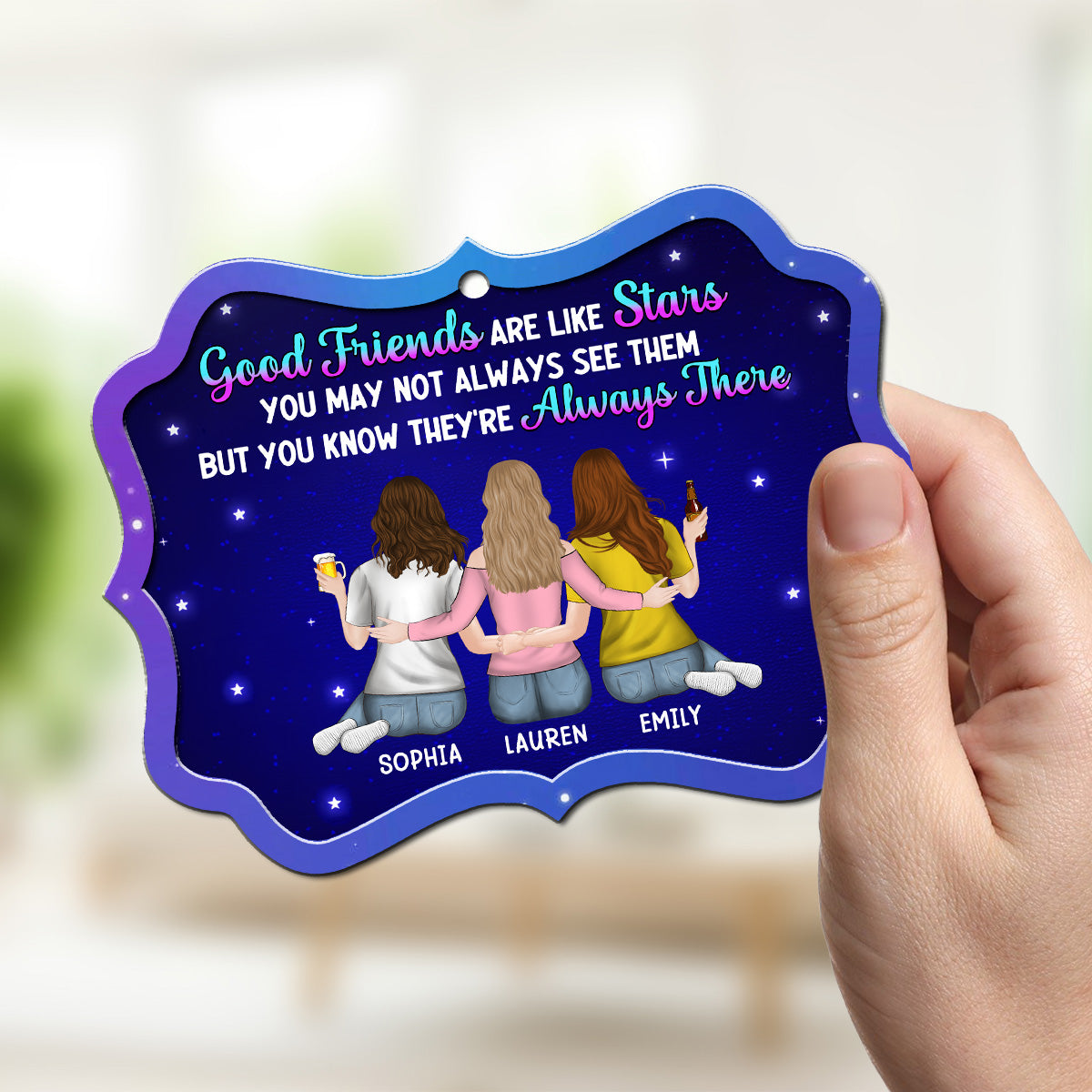 Good Friends Are Like Stars - Personalized Custom Suncatcher