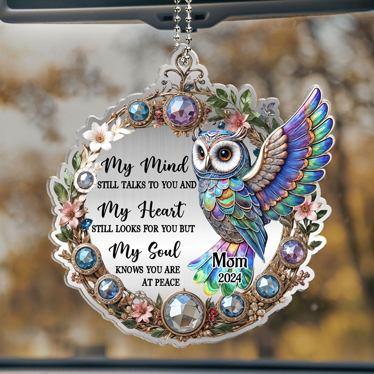 Owl My Mind My Heart My Soul - Personalized Custom Car Ornament