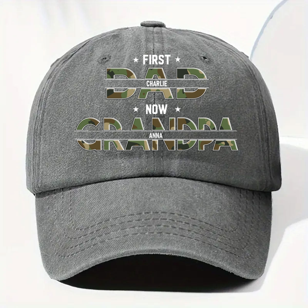 Best Papa Ever - Personalized Custom Vintage Washed Denim Cap