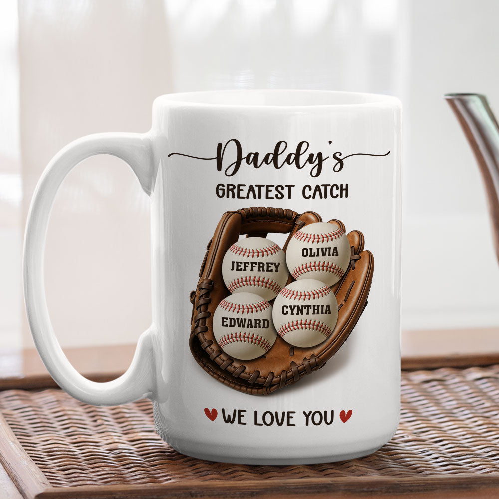 Baseball Dad - Personalized Custom Coffee Mug