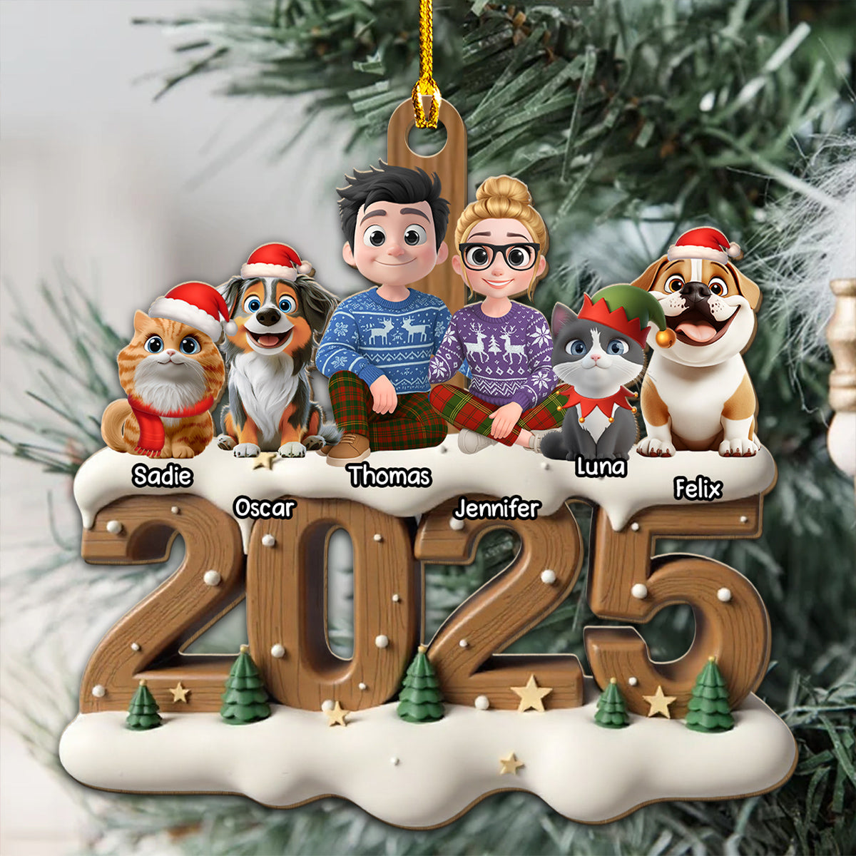 From This Year Fur Ver - Personalized Custom 3D Effect Wood Ornament