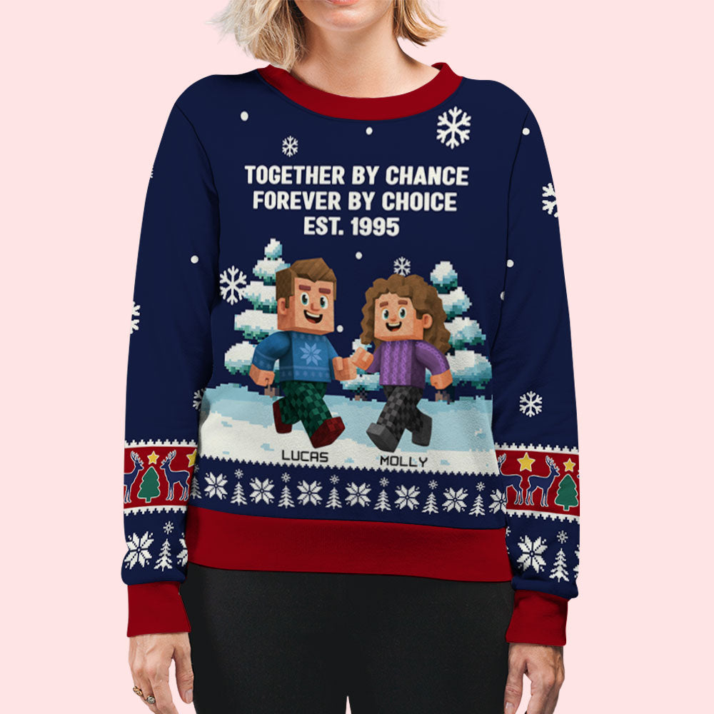 Together By Chance - Personalized Custom All-Over-Print Sweatshirt