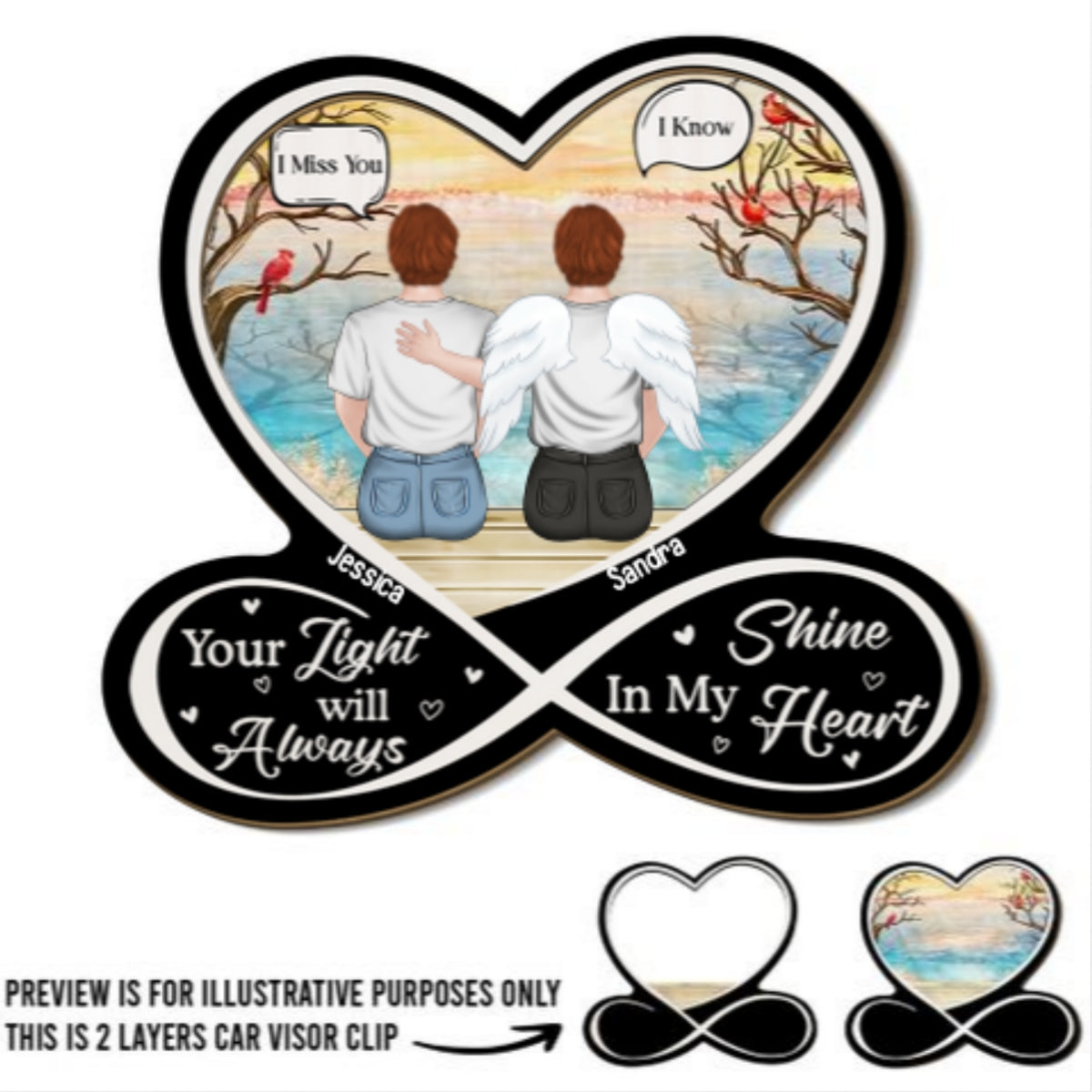 My Heart Was Not Ready - Personalized Custom Car Visor Clip