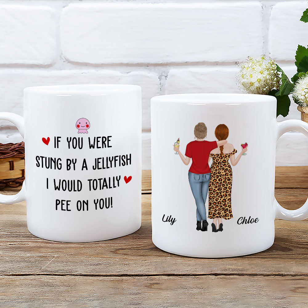 Stung By A Jellyfish - Personalized Custom Coffee Mug