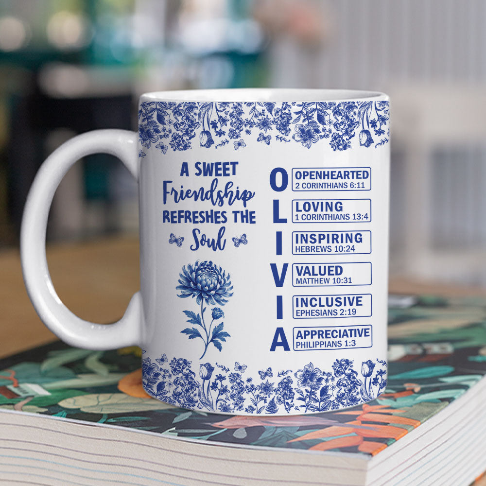 Blessed By Friendship Every Day - Personalized Custom Coffee Mug