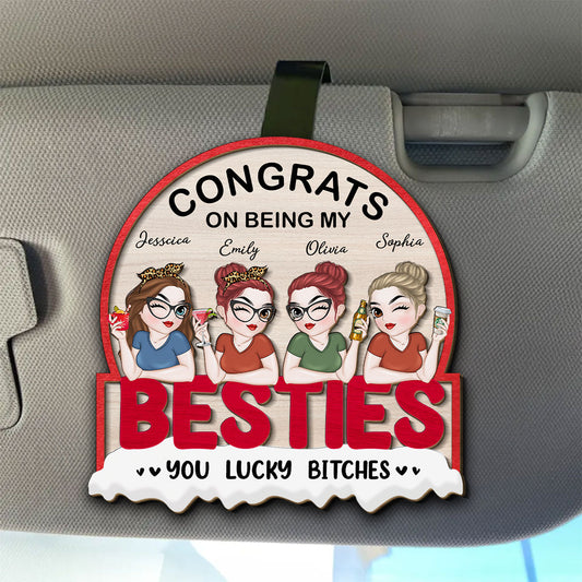 Always Besties - Personalized Custom Car Visor Clip