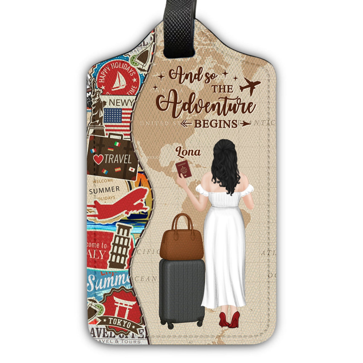 World Explorer - Personalized Custom Luggage Tag
