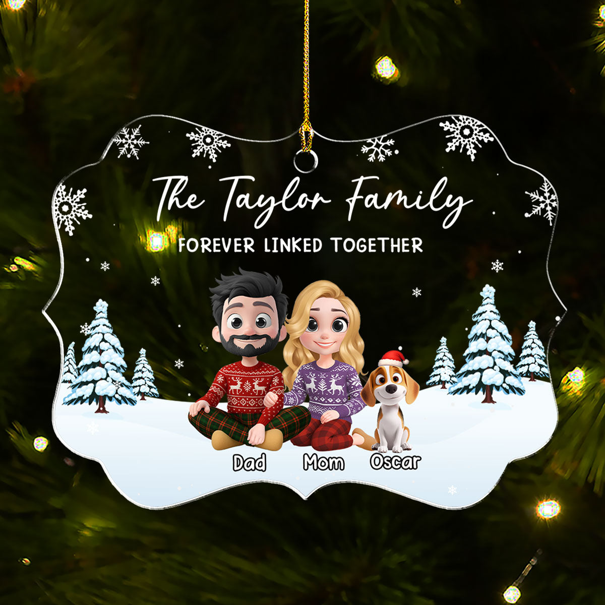 Family Roots Bloom Every Season - Personalized Custom Acrylic Ornament
