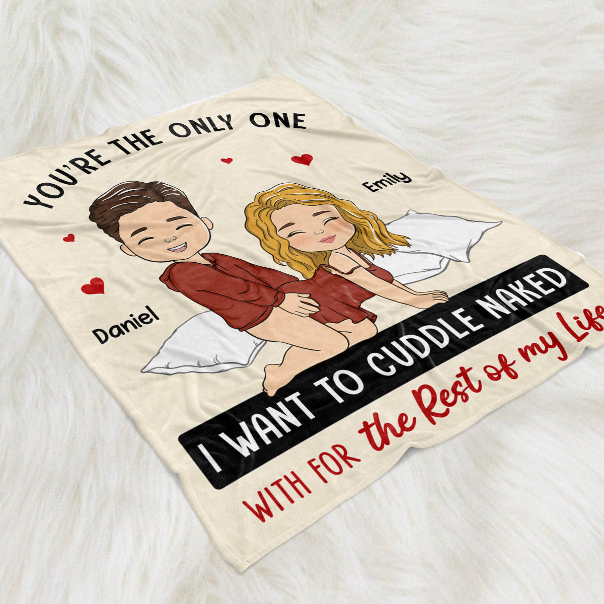 The Person I Want To Cuddle Naked - Personalized Custom Fleece Blanket