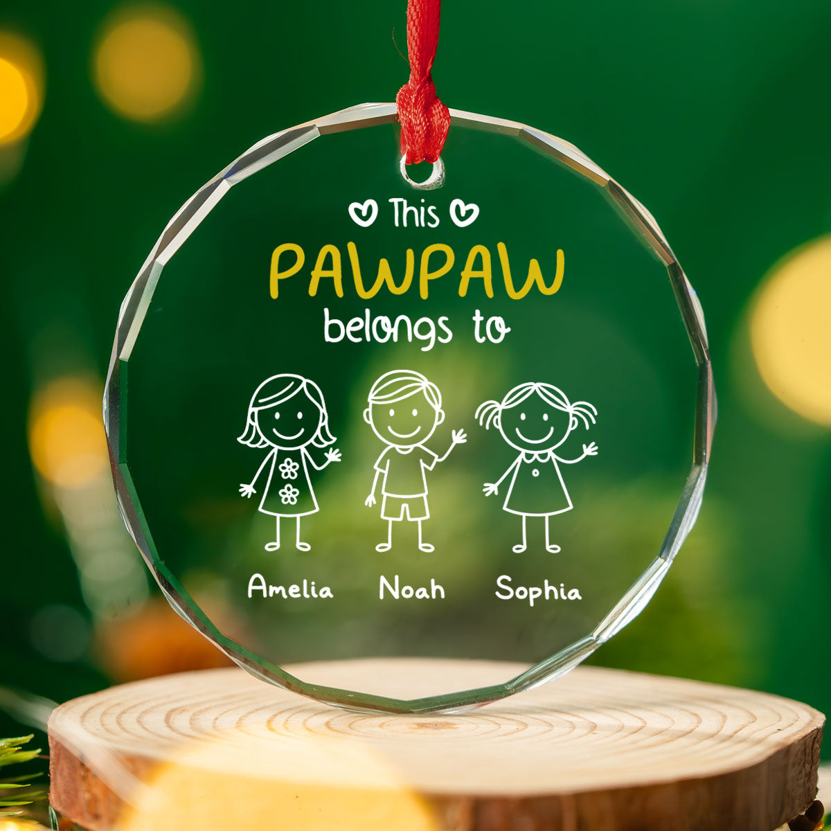 A Grandpa Loved At Christmas - Personalized Custom Glass Ornament