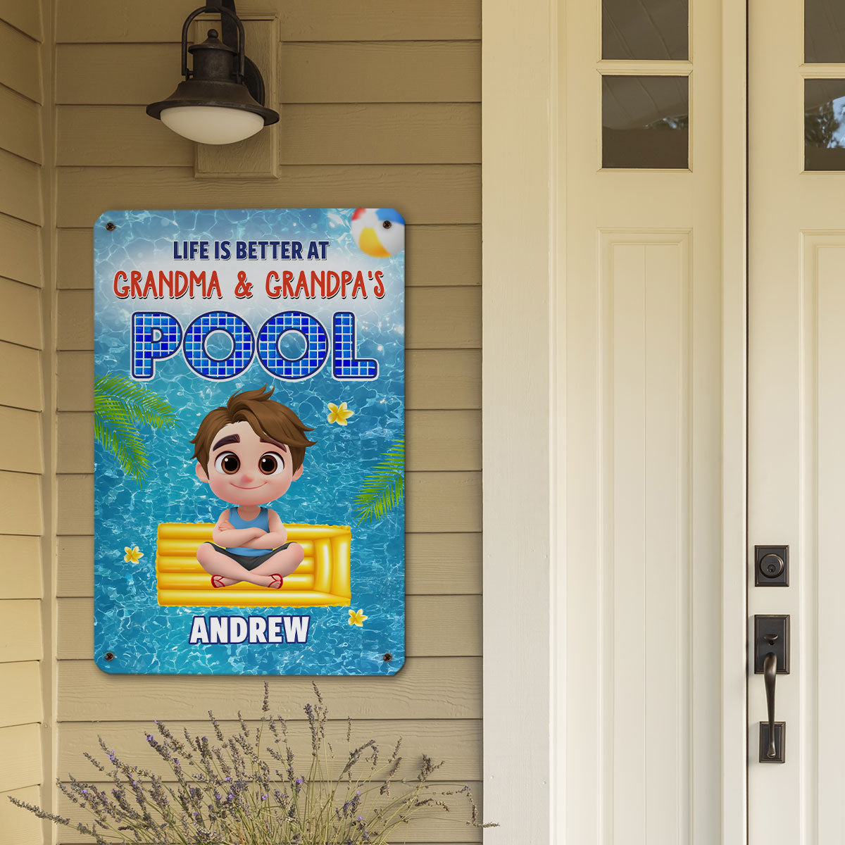 Time For The Beach - Personalized Custom Metal Sign