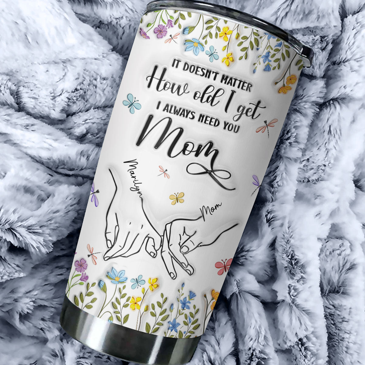 Always Need You Mom - Personalized Custom 3D Inflated Effect Tumbler
