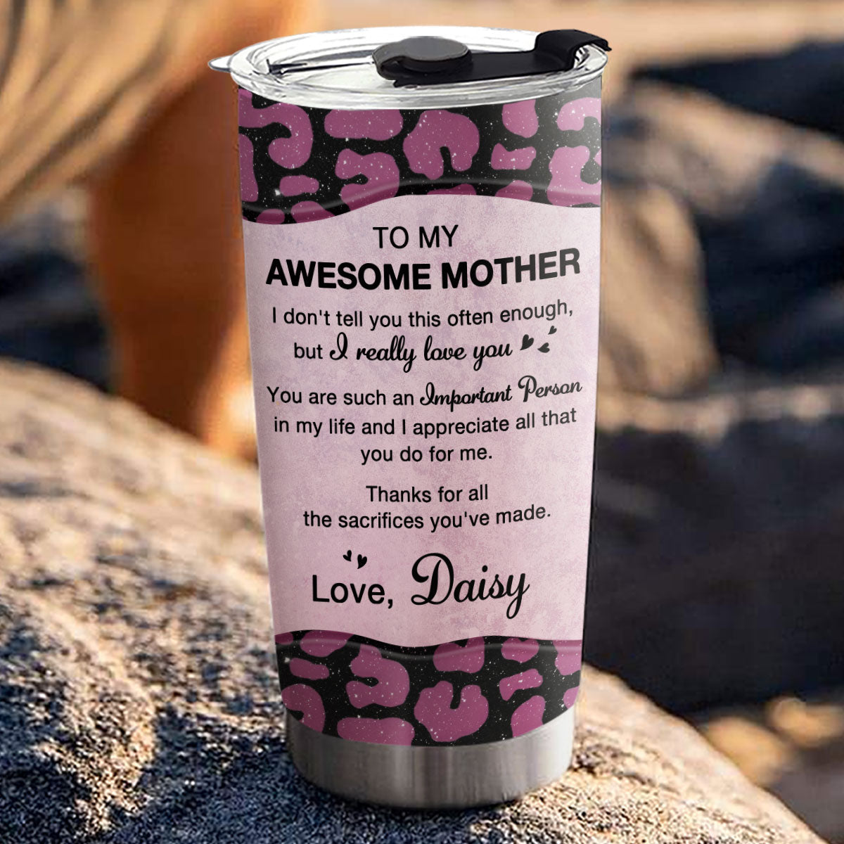 To My Awesome Mom - Personalized Custom Tumbler