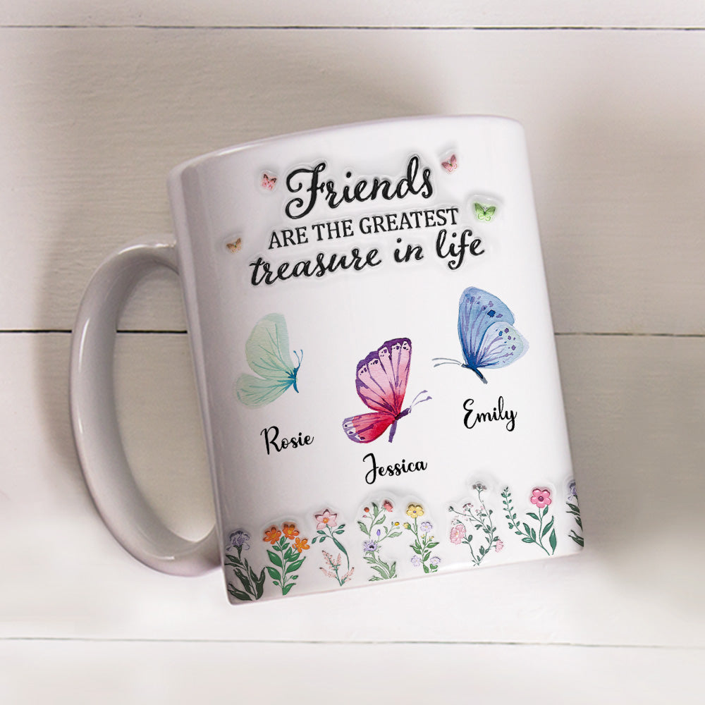 Friends Are Blessings Forever True - Personalized Custom 3D Inflated Effect Mug