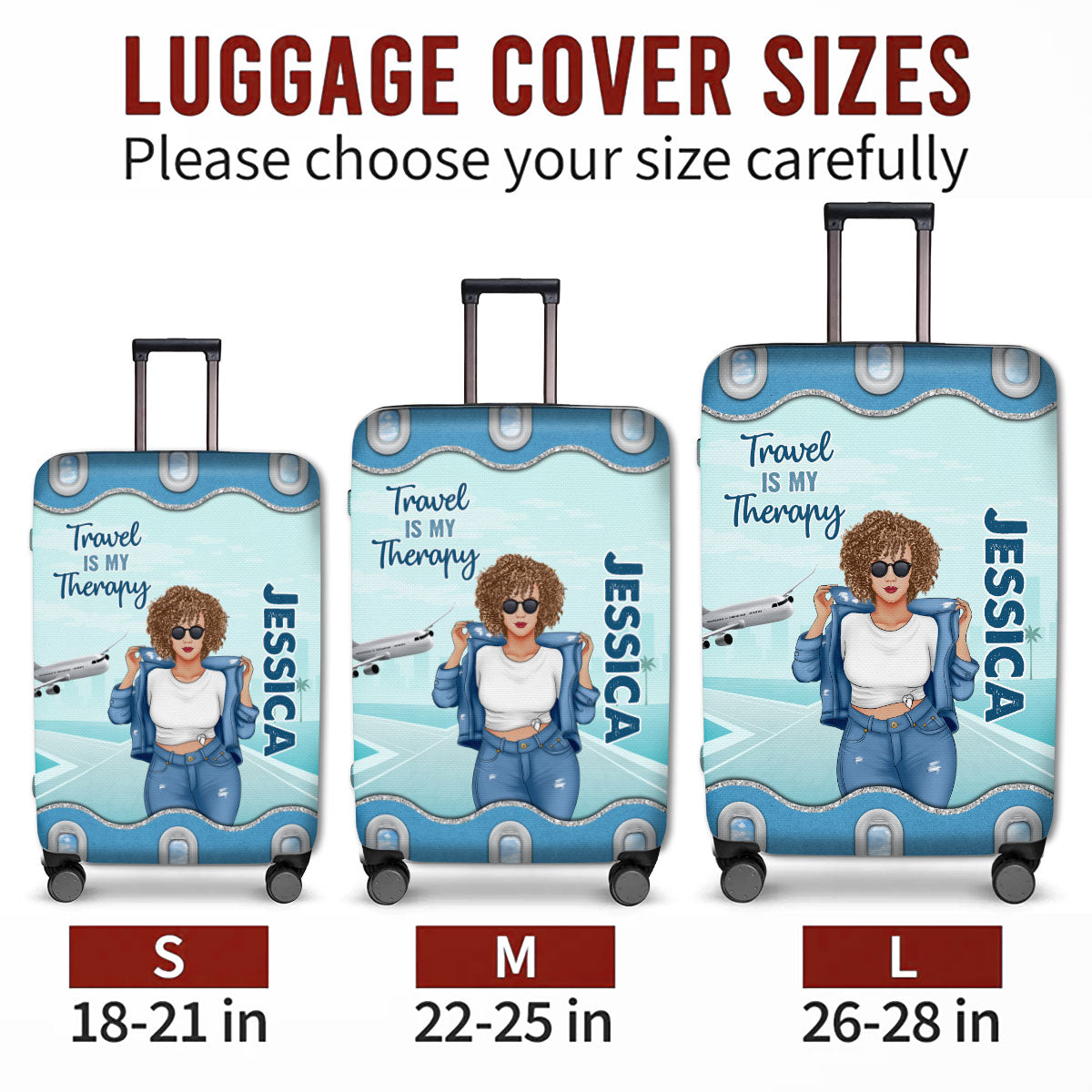 The Sky Is Calling And I Must Go - Personalized Custom Luggage Cover